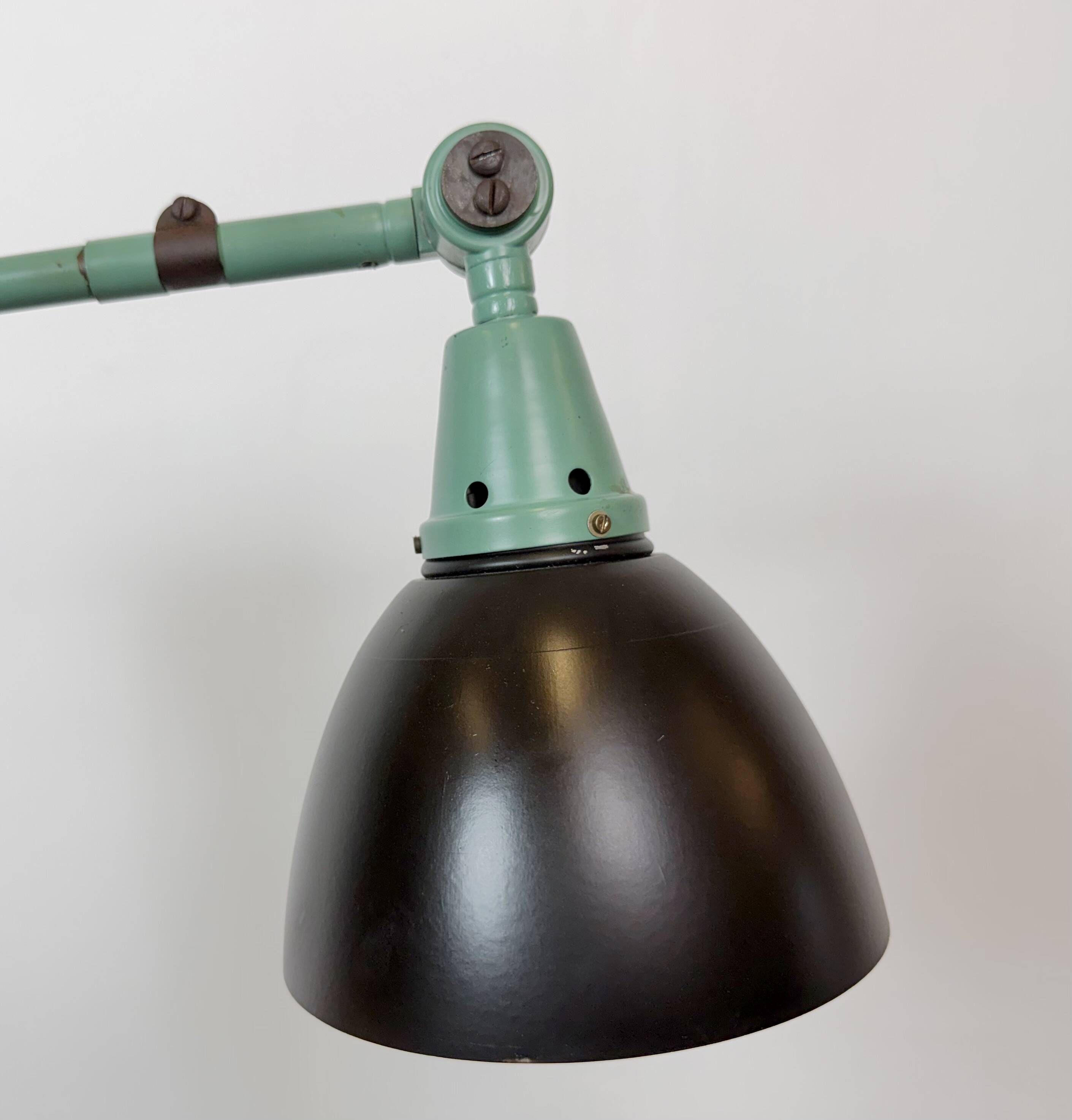 Green Industrial Workshop Desk Lamp by Curt Fischer for Midgard, 1950s