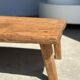 Coffee table in blond teak quadripod