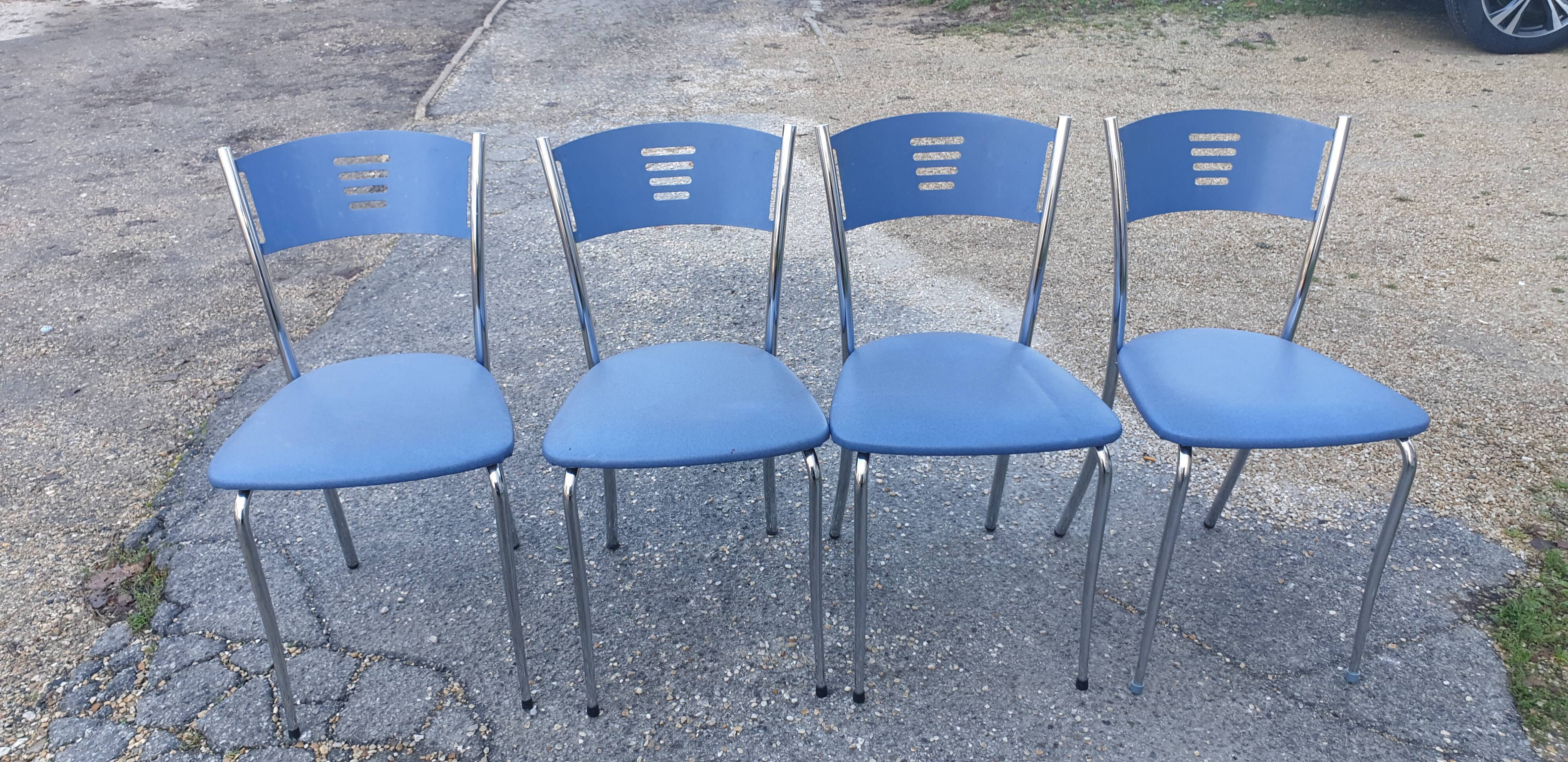 Metal and chrome chairs