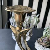 brutalist double flame chandelier