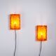 Vitrika Nybro amber coloured wall lamps