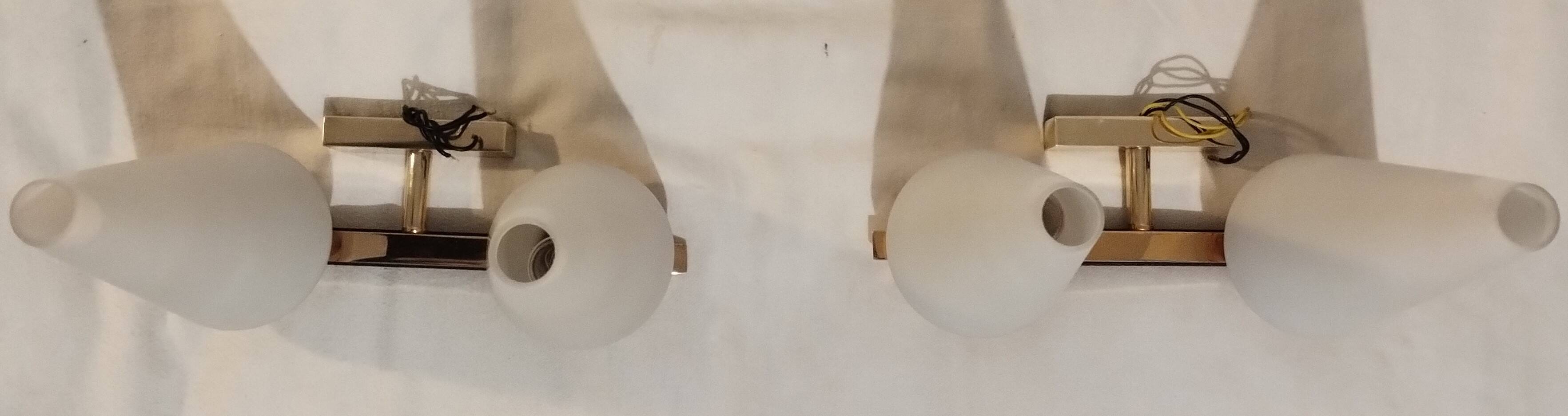 Pair of double light wall lights from Maison Arlus