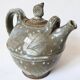 Enamelled stoneware ceramic teapot