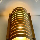 Vintage ikea bent wood and steel wall light