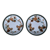Set of 2 faux Argenteuil dinner plates