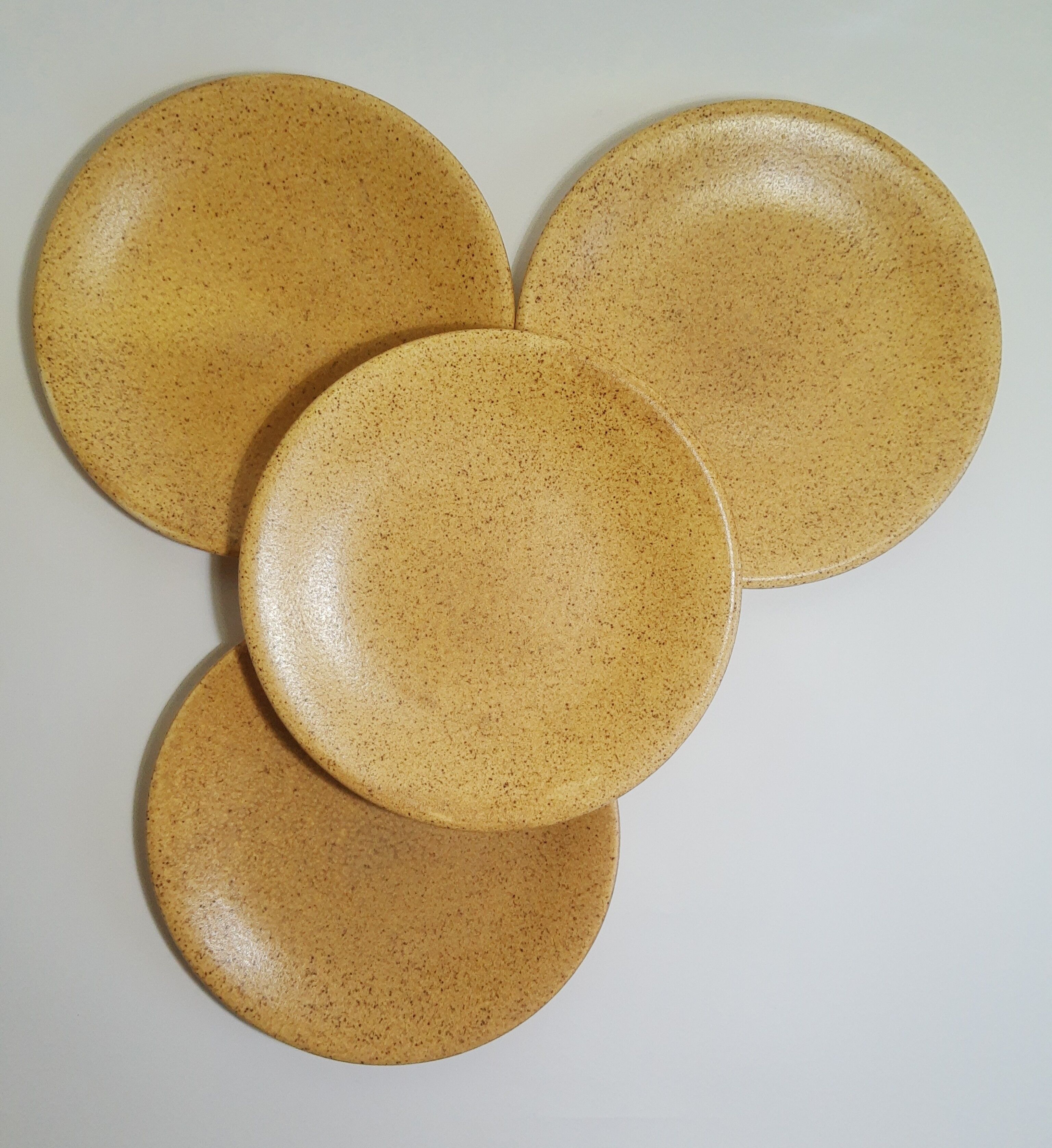 Set of 4 dessert plates in Chantilly France vintage stoneware