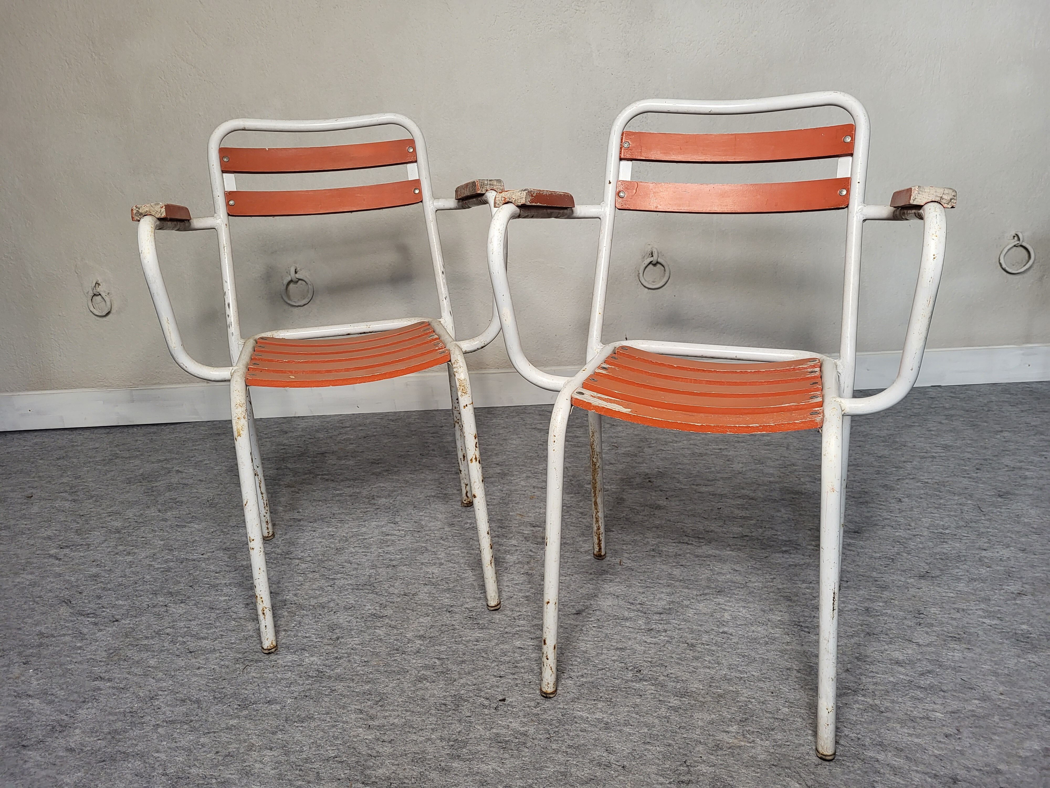 Set of 2 armchairs Tolix T2 50s