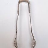 Solid silver sugar or ice tongs with lion's paw decoration