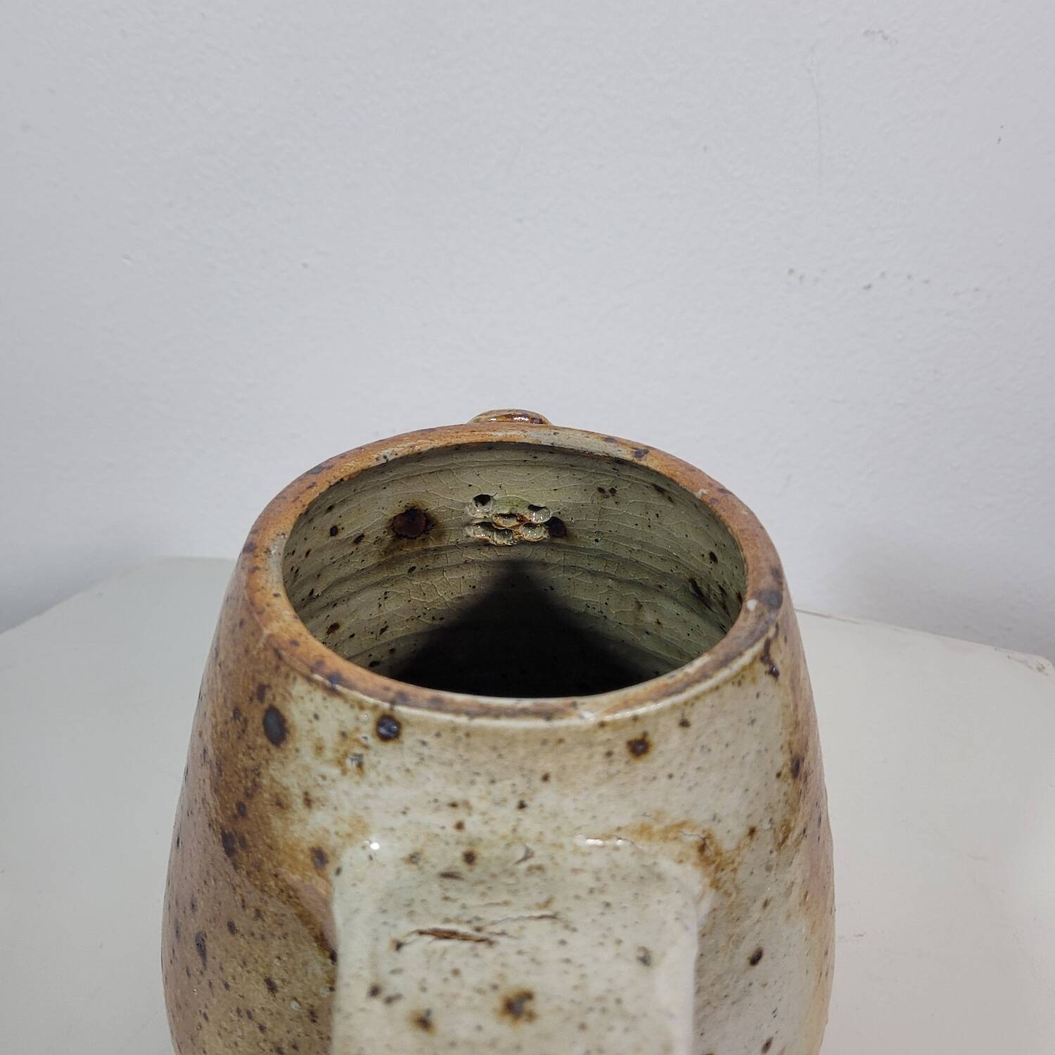 Théière vintage en grès de La Borne années 1960