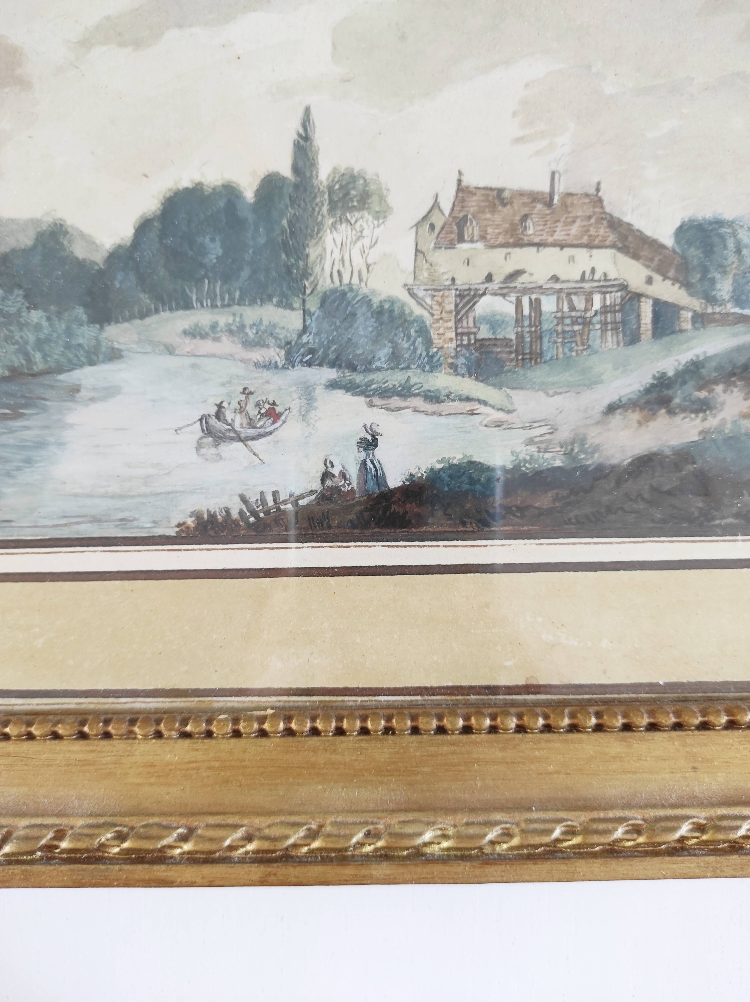 Two signed 19th century landscape watercolors