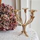 Chandelier haut laiton fleurs