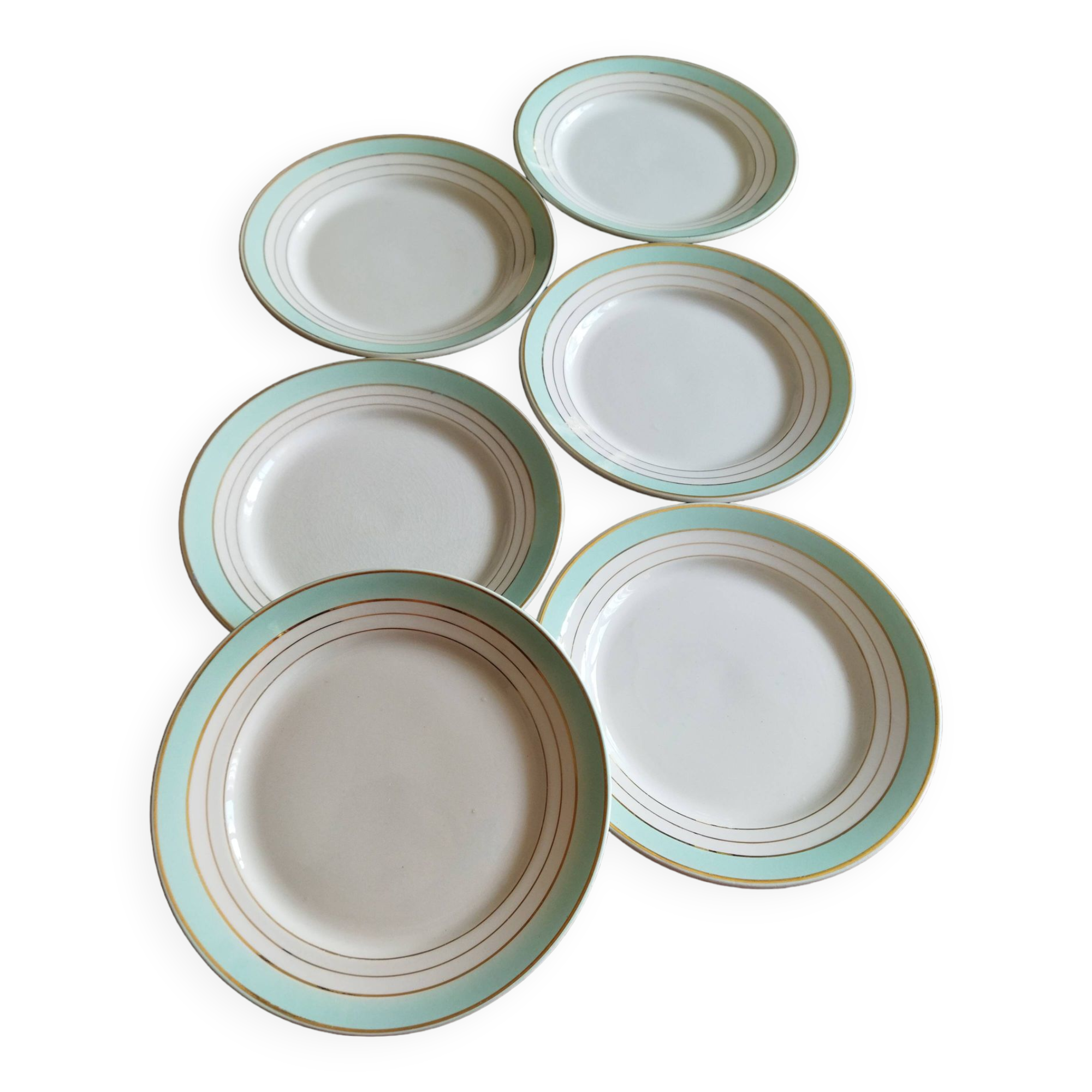 6 assiettes à dessert "Régence" K&G Lunéville