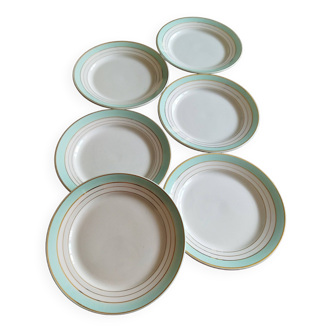 6 “Regence” dessert plates K&G Lunéville