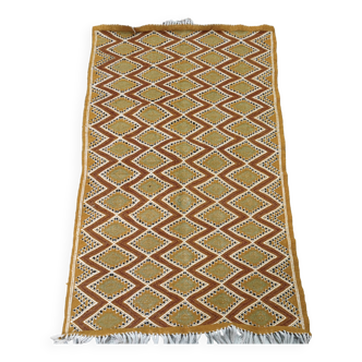 Hand-woven Berber rug in natural wool