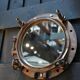 Bronze boat porthole mirror 1920 45x45cm
