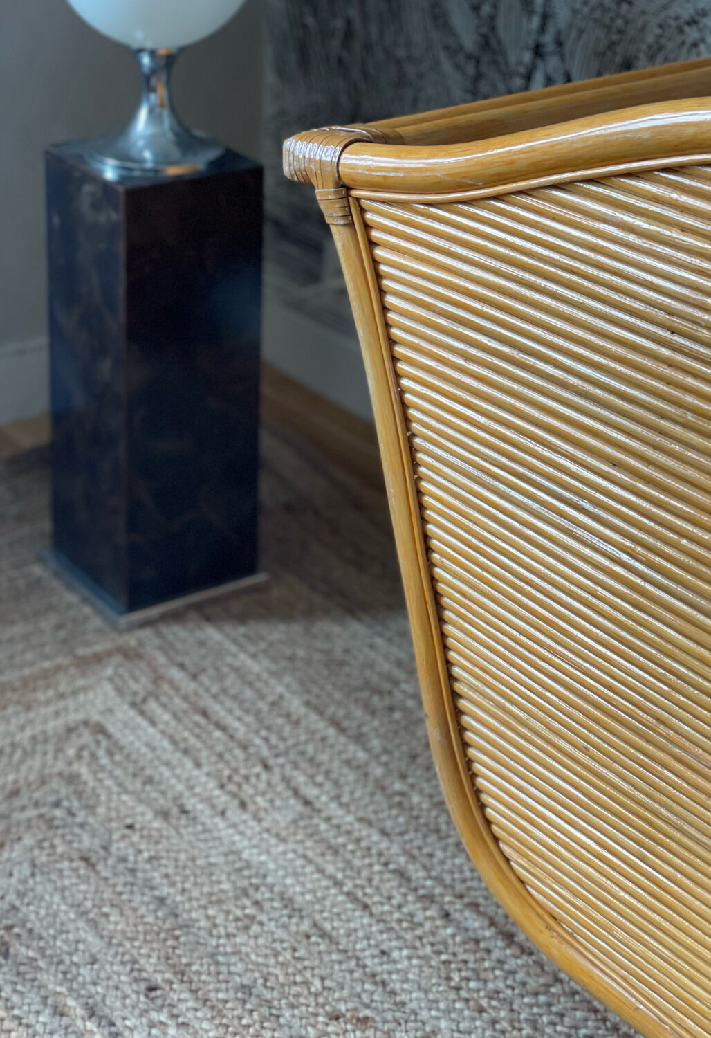 Maugrion armchair in rattan