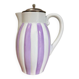Purple striped teapot