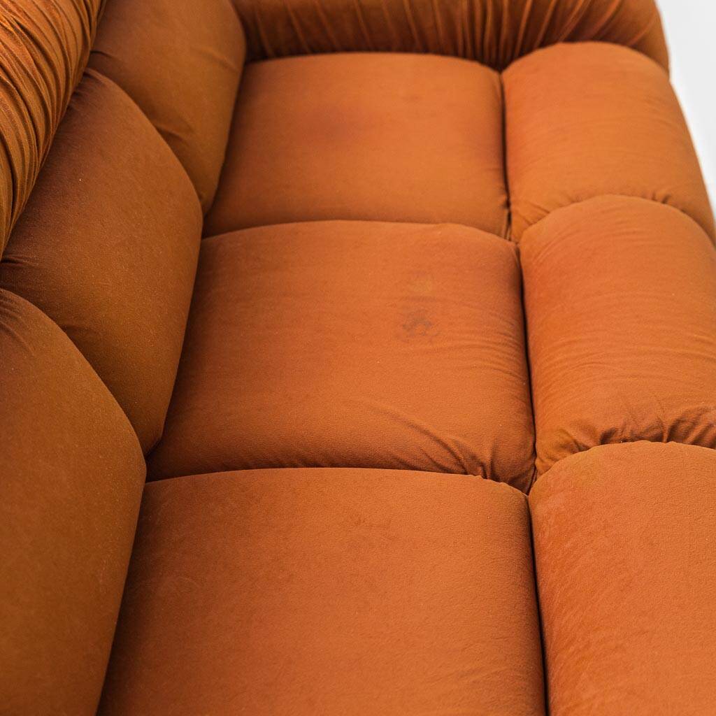 3-seater fabric sofa Califfo Beka model 1970s vintage modernism