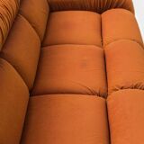 3-seater fabric sofa Califfo Beka model 1970s vintage modernism