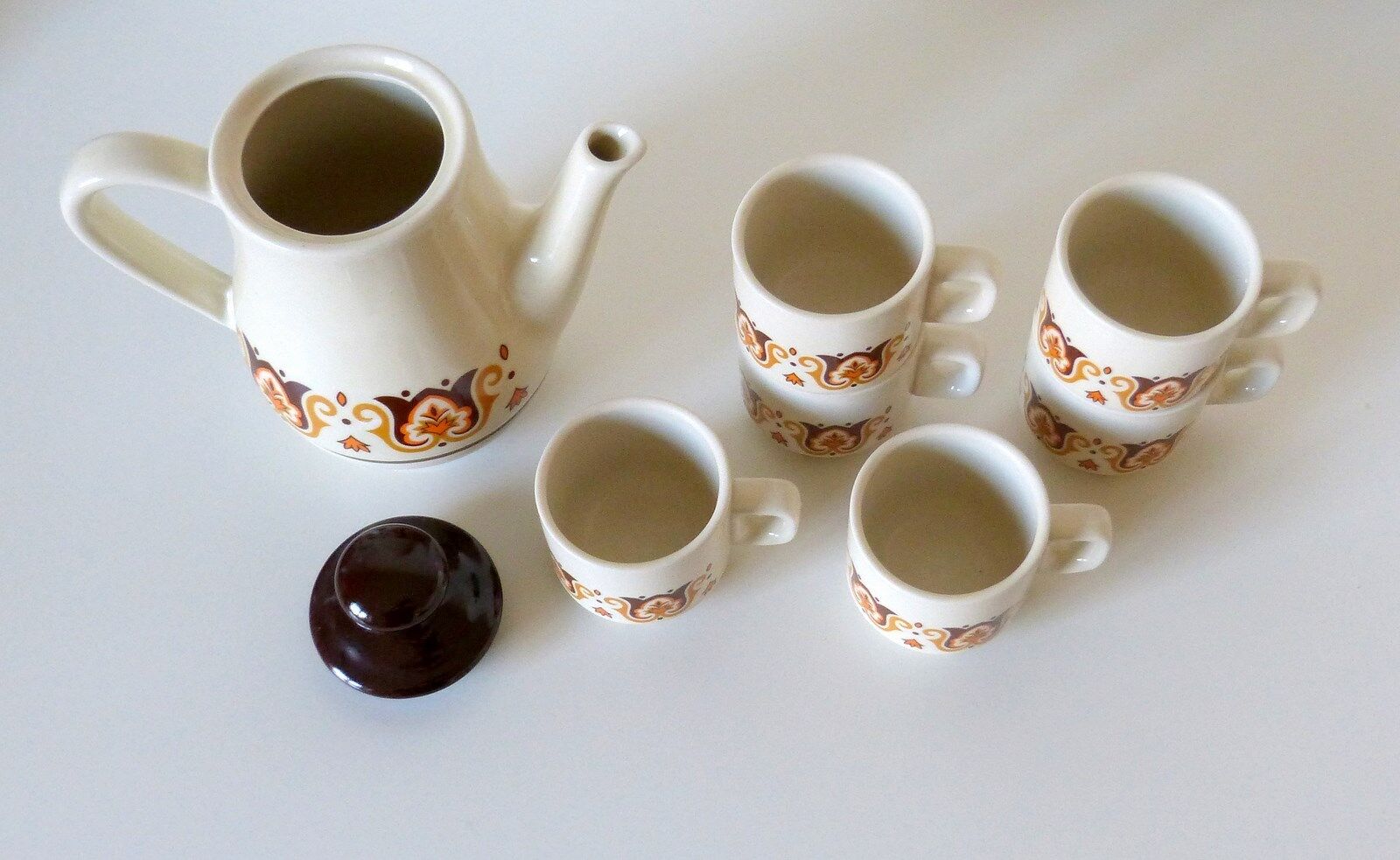 Jet Nomar 70's coffee set porcelain to fire