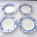 4 assiettes à dessert Gien