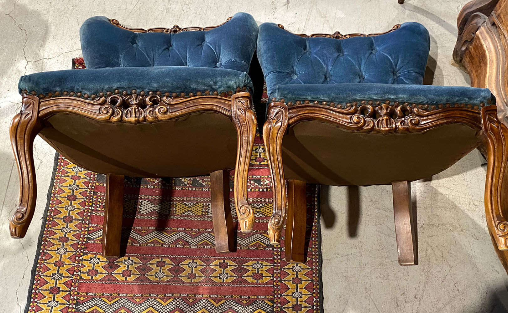 Paire de fauteuils crapaud