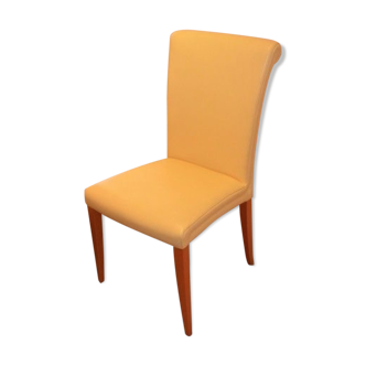 Chaises Poltrona Frau vittoria  en cuir jaune