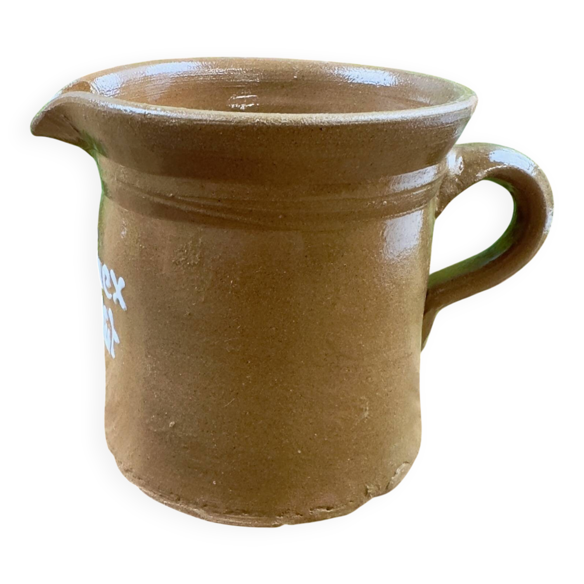 Old stoneware pitcher Troinex 1st August rustic vintage decor