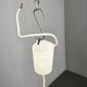 Czechoslovak Opaline Glass and Gold Pendant Light, 1970s