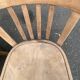 4 stripped bistro chairs in bent wood signed Fischel 1920