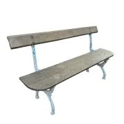 Old garden bench in cast iron and oak