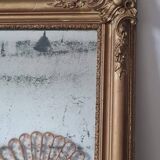 Antique rectangular mirror with moldings 103 x 68