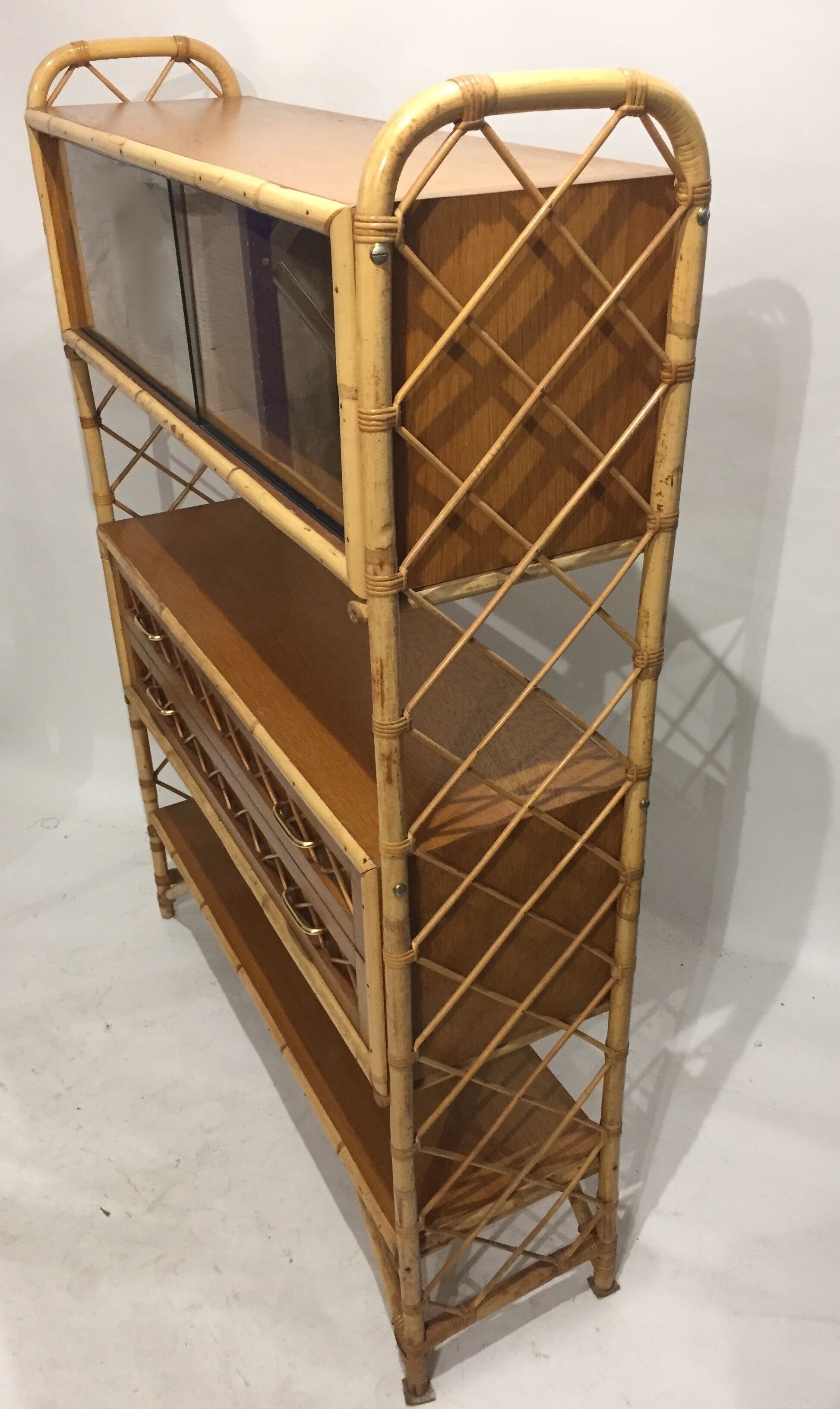Rattan bookcase