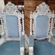 Pair of ceremonial armchairs in carved wood – Twisted columns