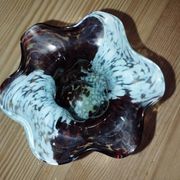 Artistic blown glass vase, speckled decoration, 1960s–70s
