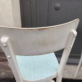 4 baumann chairs wood and formica 1960