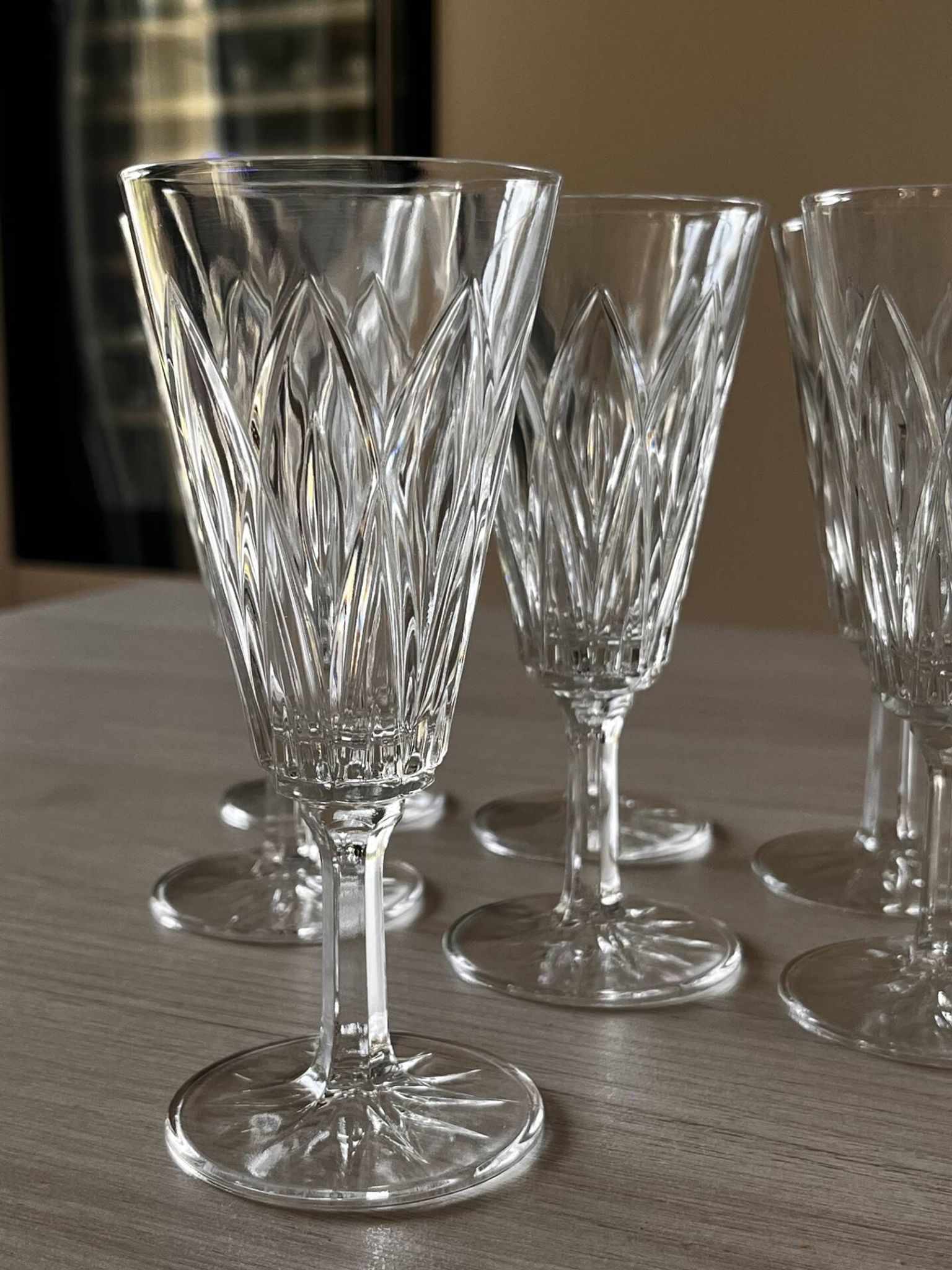 Set of 8 champagne flutes