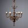 Antique bronze metal chandelier with 6 lights, Netherlands, 20th century.