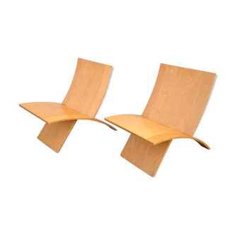 2 x Laminex Jens Nielsen lounge chairs 1960s westnofa