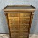 Notary cabinet with drawers in solid walnut, Napoleon III period, circa 1850