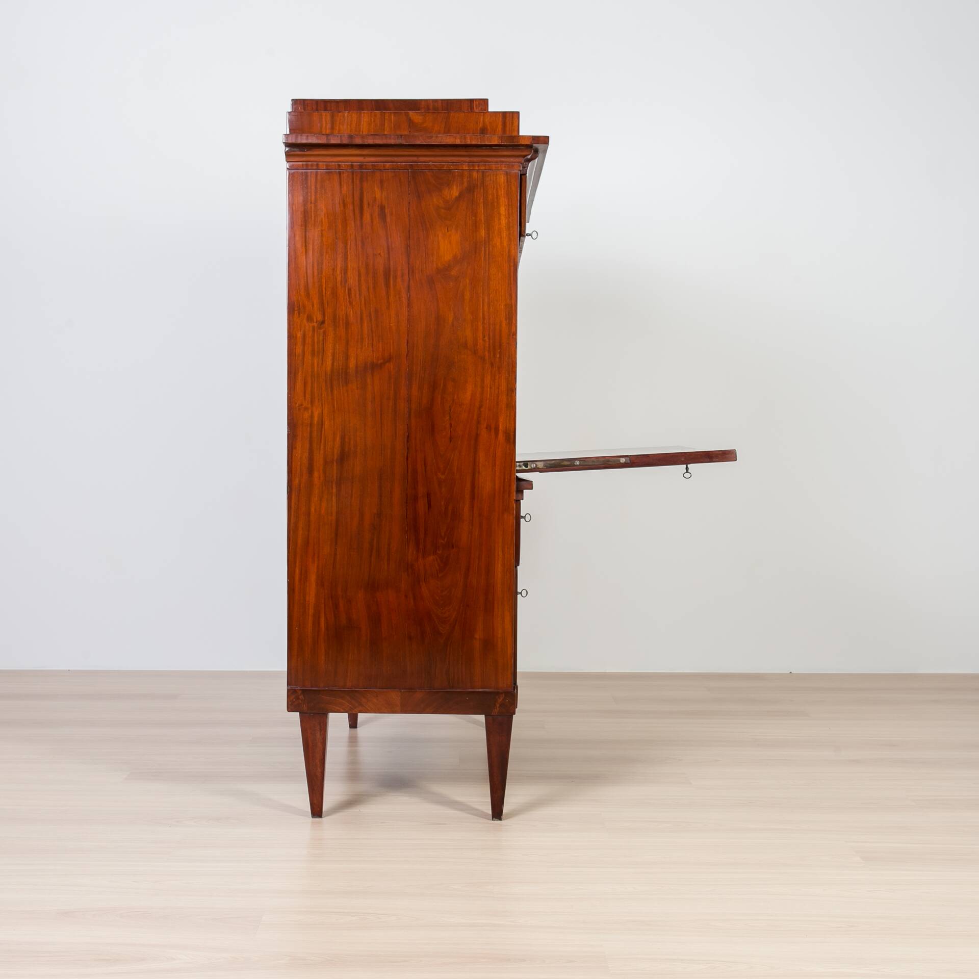 19th Century Mahogany Secretary Desk, French Polish