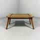 Tabouret en chêne blond spécial, petit banc des années 1960.