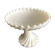 Standing cup - Art nouveau - white opaline