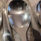 12 silver-plated metal ice cream scoops, silversmith Argental, Art Deco style, 13.3cm