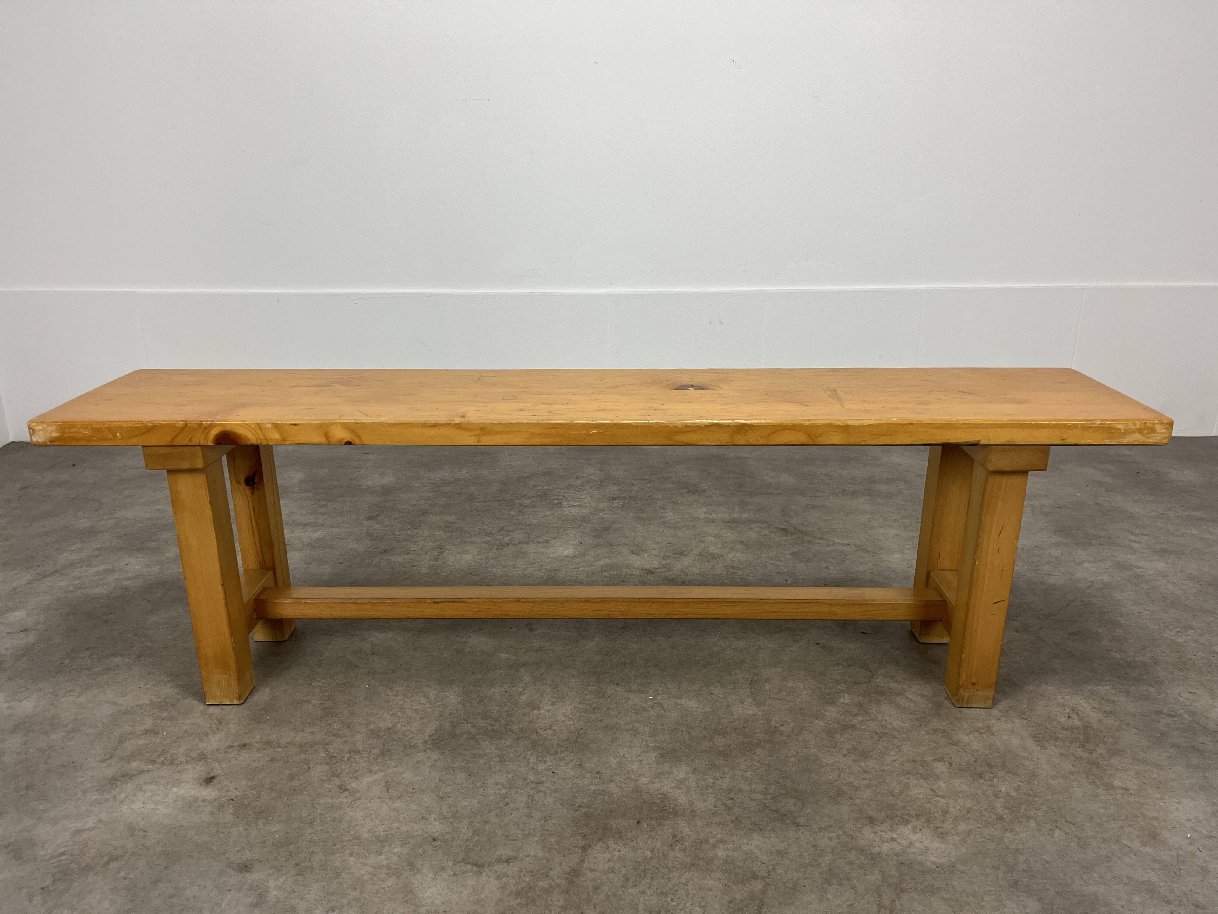 Vintage solid pine bench 150 cm