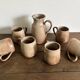 Vintage complete stoneware service – 6 mugs & jug Vallauris