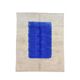Handmade pure wool rug in blue and white, size 150/250 cm.