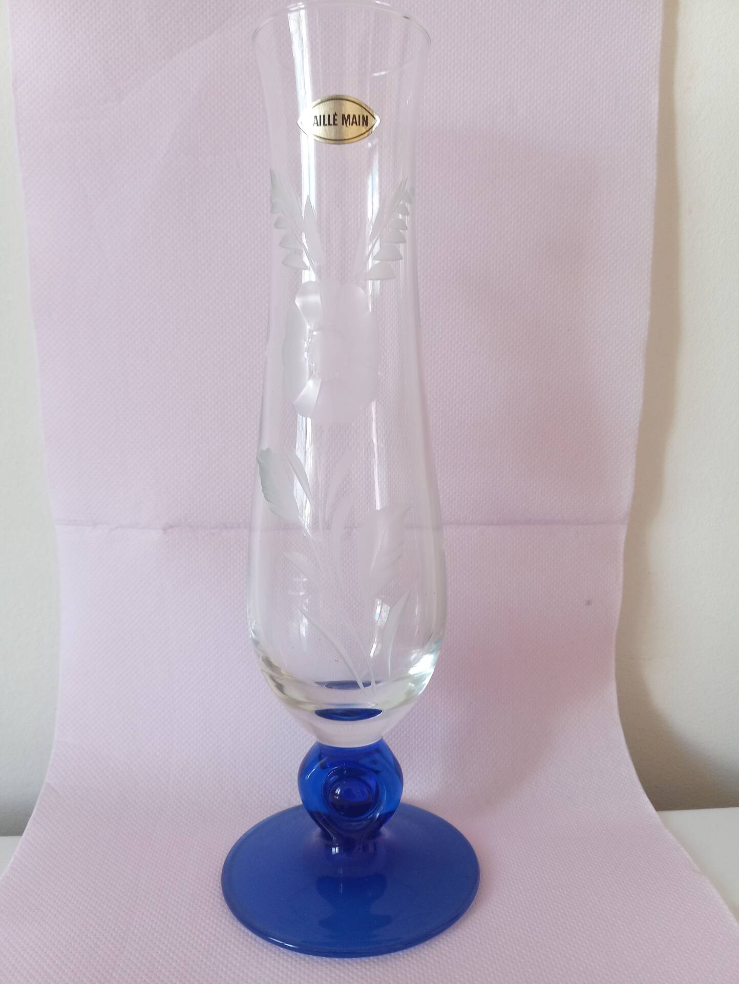 Vase baccarat taillé main