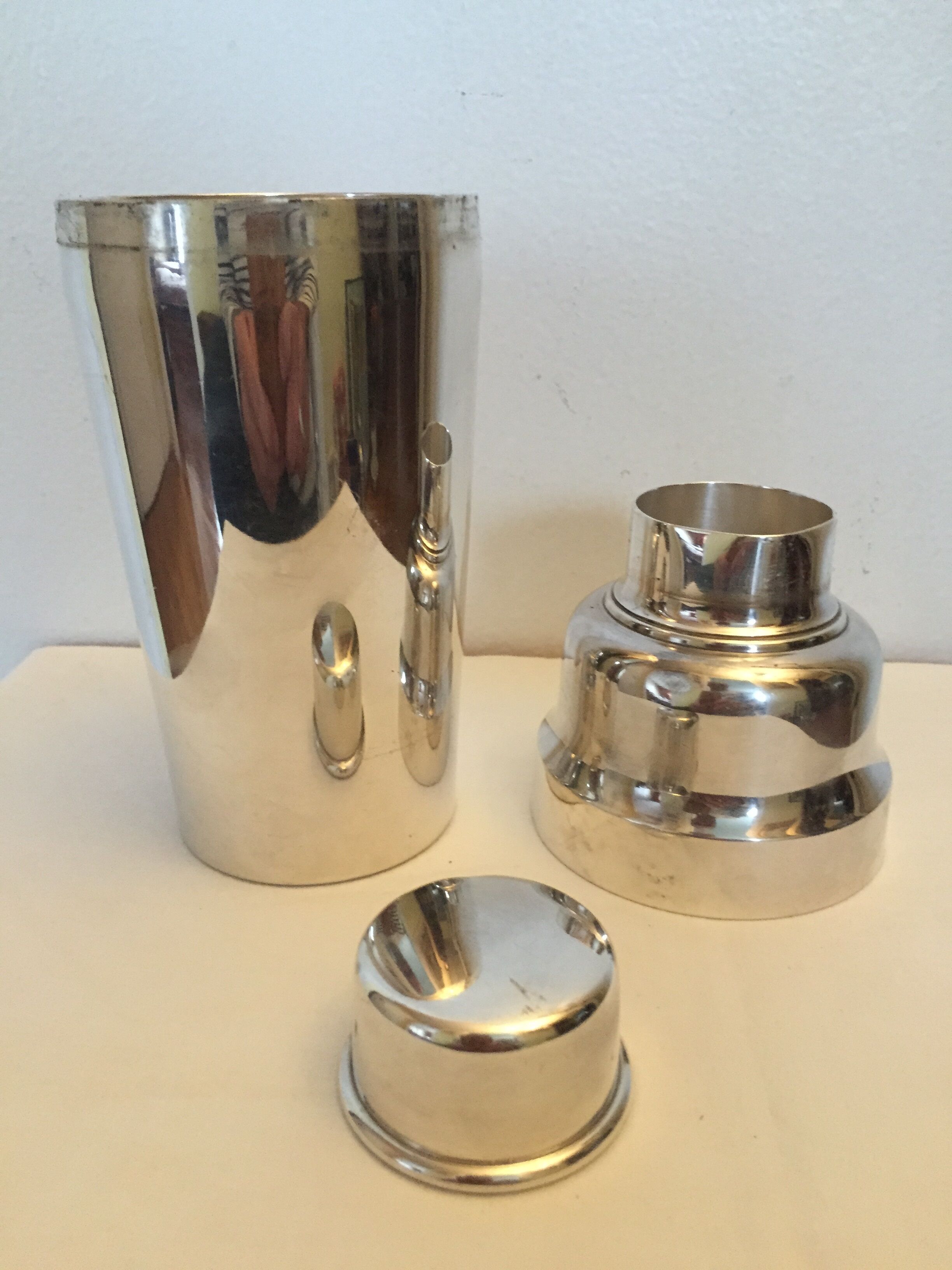 Christofle silver metal shaker