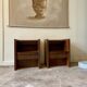2 Scandinavian bedside tables in dark wood